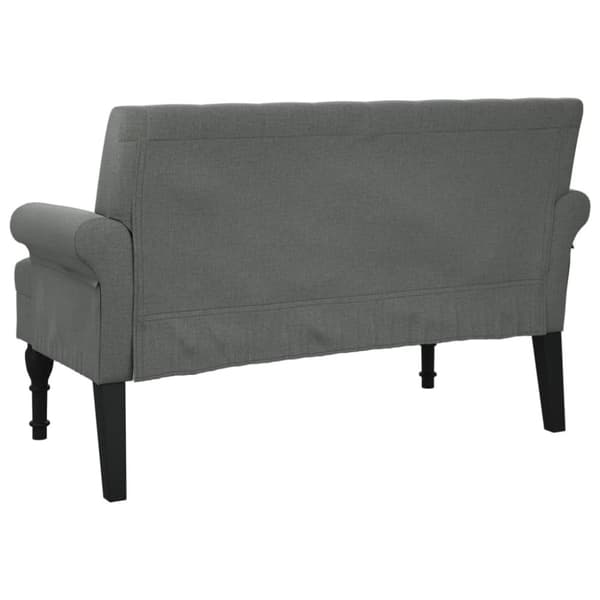 vidaXL Bänk med ryggstöd ljusgrå 120x62x75,5 cm mörkgrå