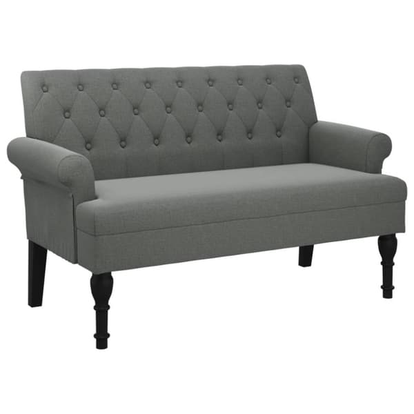 vidaXL Bänk med ryggstöd ljusgrå 120x62x75,5 cm mörkgrå