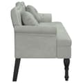 Miniatyrbillede 3 af 8: vidaXL bænk med hynder 120,5x65x75 cm velour lysegrå