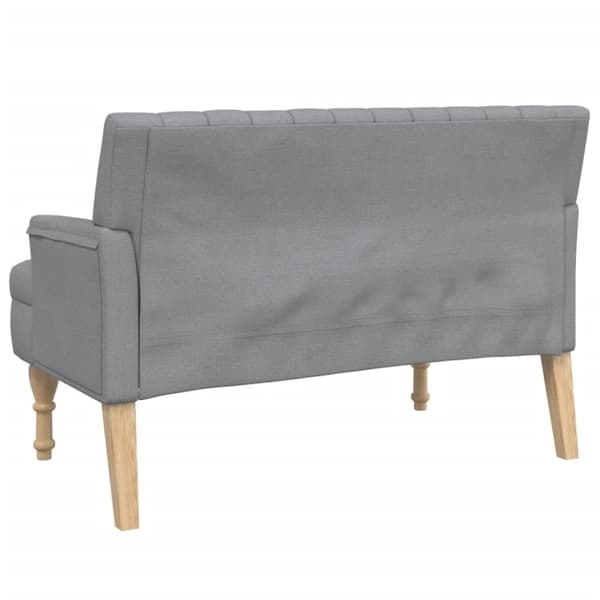 vidaXL Bänk med kuddar ljusgrå 113x64,5x75,5 cm tyg