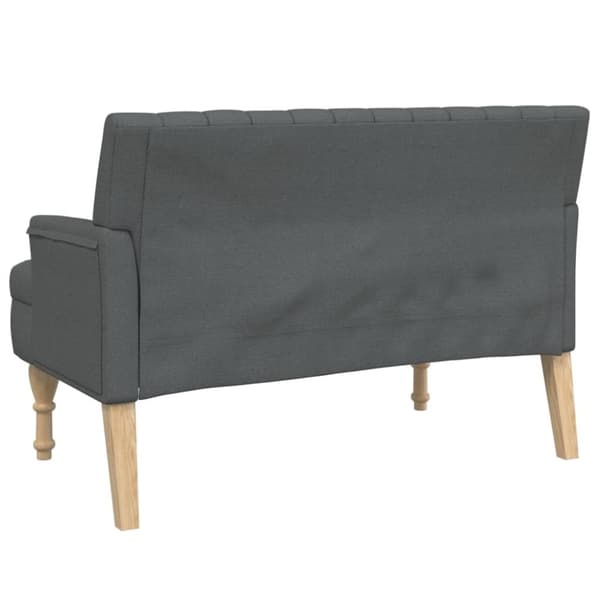 vidaXL Bänk med dynor mörkgrå 113x64,5x75,5 cm tyg