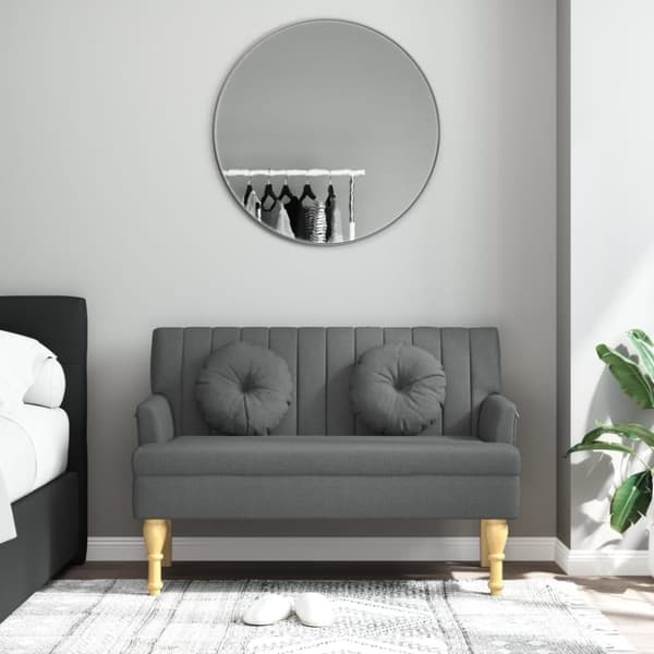 vidaXL Bänk med dynor mörkgrå 113x64,5x75,5 cm tyg