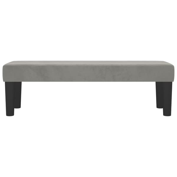 Bänk ljusgrå 100x30x30 cm sammet
