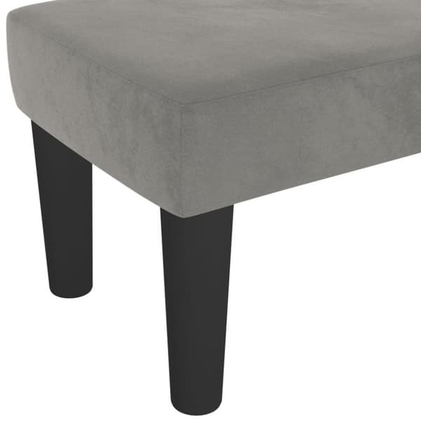Bänk ljusgrå 100x30x30 cm sammet