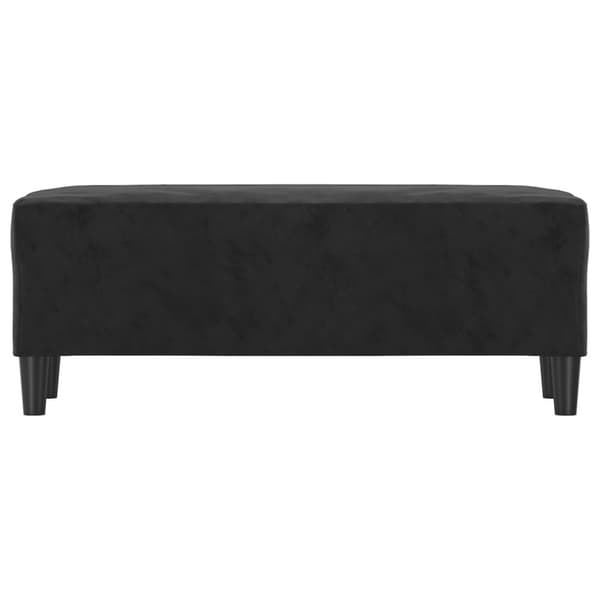 Penkki, musta, 100x35x41 cm, verhoiltu sametilla