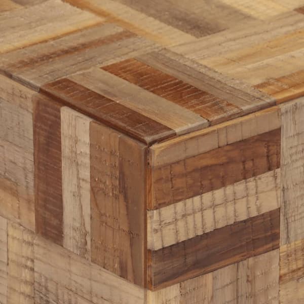 Bänk 110x35x45 cm massiv återvunnen teak