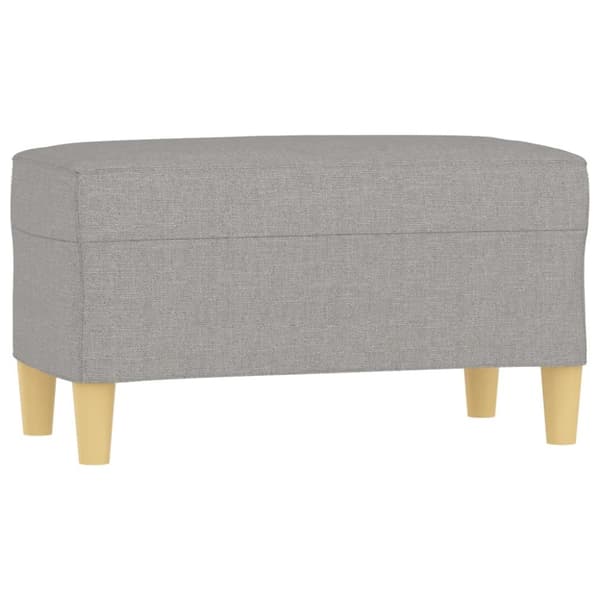 bænk 70x35x41 cm stof lysegrå