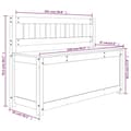 Miniatyrbillede 9 af 9: bænk 110x41x76,5 cm massivt fyrretræ