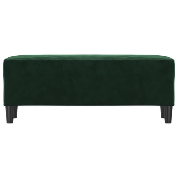 Bänk mörkgrön 100x35x41 cm sammet