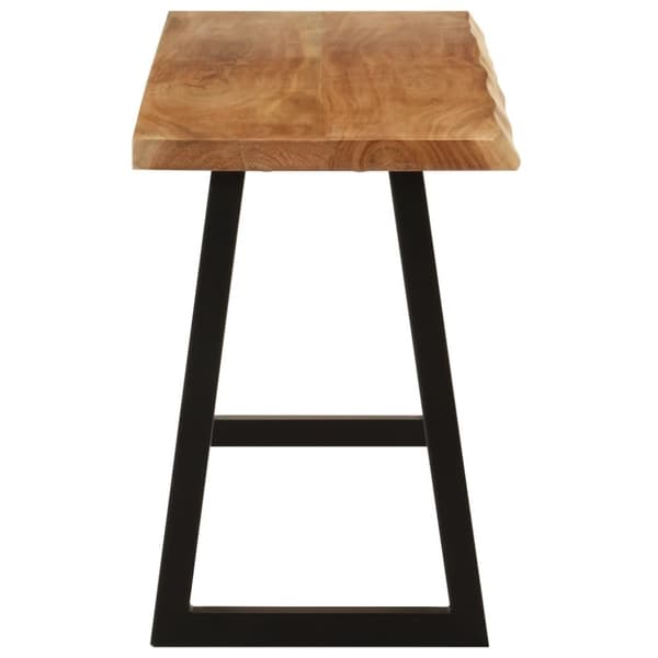 vidaXL Benk med naturlig kant 105 cm heltre akasie