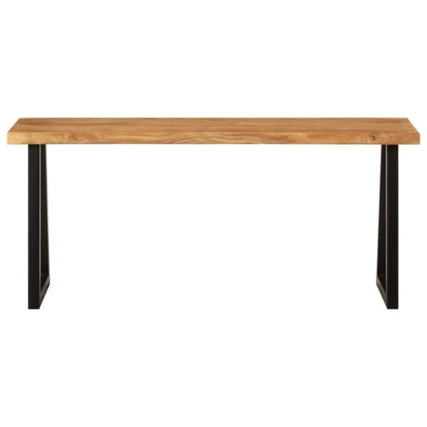 vidaXL Benk med naturlig kant 105 cm heltre akasie