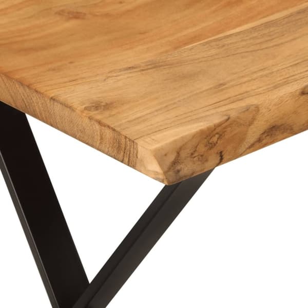 vidaXL Benk med naturlig kant 105 cm heltre akasie