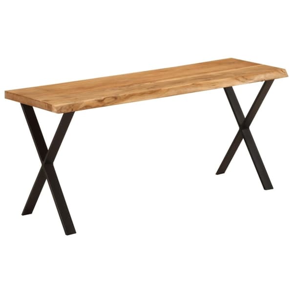 vidaXL Benk med naturlig kant 105 cm heltre akasie