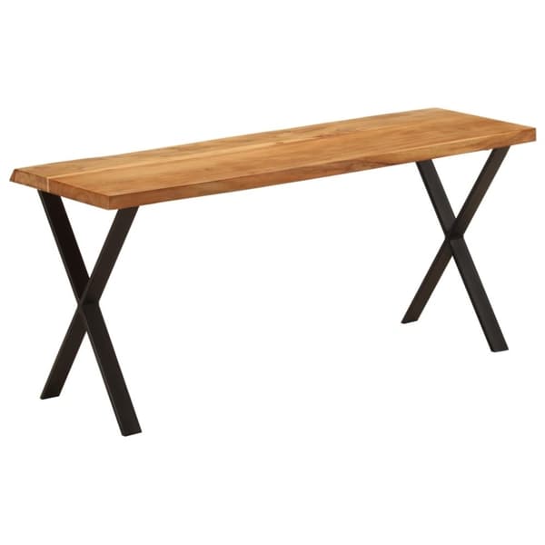 vidaXL Benk med naturlig kant 105 cm heltre akasie