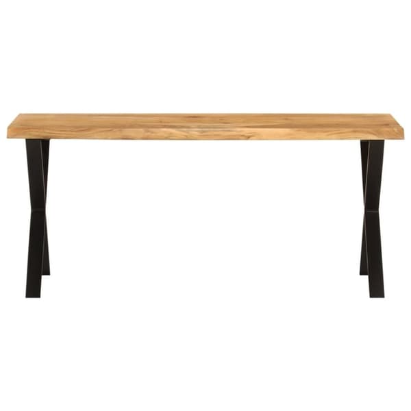 vidaXL Benk med naturlig kant 105 cm heltre akasie