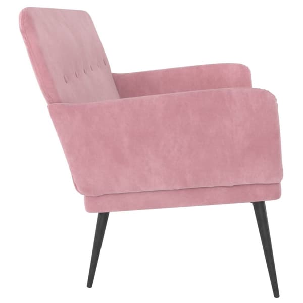 Bänk rosa 108x79x79 cm sammet