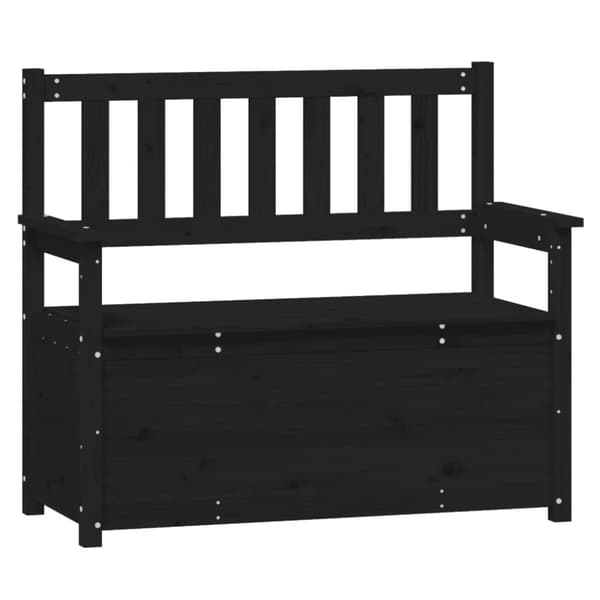 vidaXL Penkki musta 112,5x51,5x96,5 cm täysi mänty -  Penkit