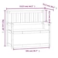 Pikkukuva 10 / 10: vidaXL Penkki musta 112,5x51,5x96,5 cm täysi mänty -  Penkit
