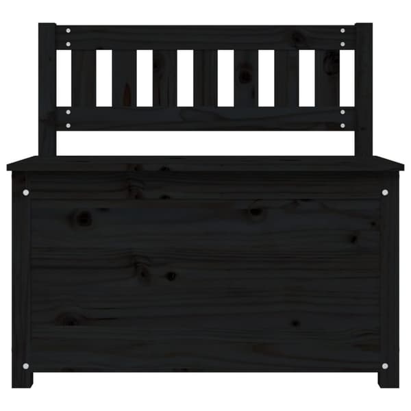 vidaXL bænk 80x41x77 cm massivt fyrretræ sort -  Bænke