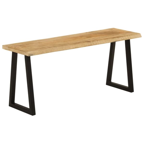 vidaXL Penkki elävillä reunoilla 105 cm täysi mangopuu -  Penkit