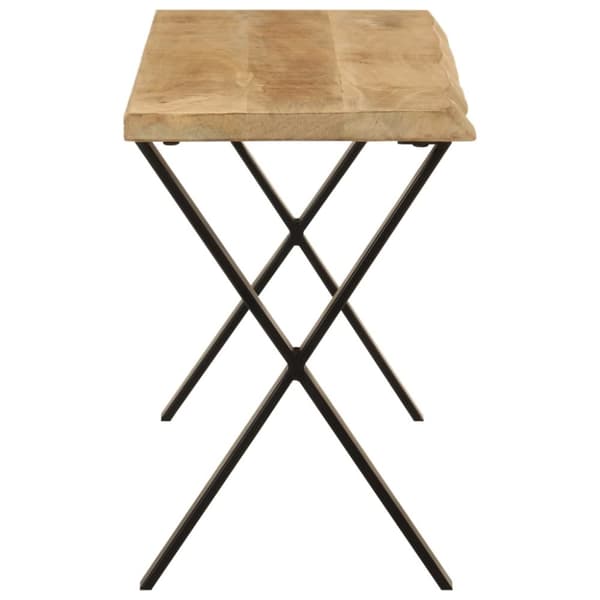 vidaXL Penkki elävillä reunoilla 105 cm täysi mangopuu -  Penkit