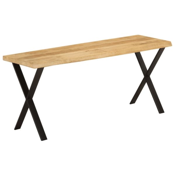 vidaXL Penkki elävillä reunoilla 105 cm täysi mangopuu -  Penkit