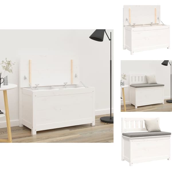 Bänkar - Living Bänk vit 80x41x77 cm massiv furu