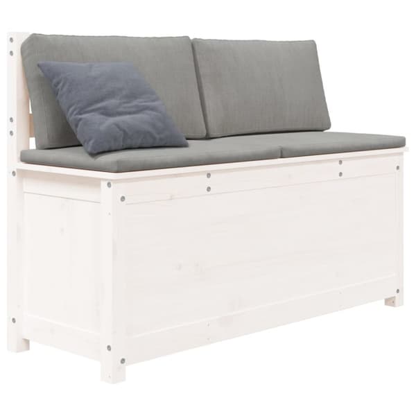 Penkki valkoinen 110x41x76,5 cm täysi mänty - Penkki - Penkit - Home & Living