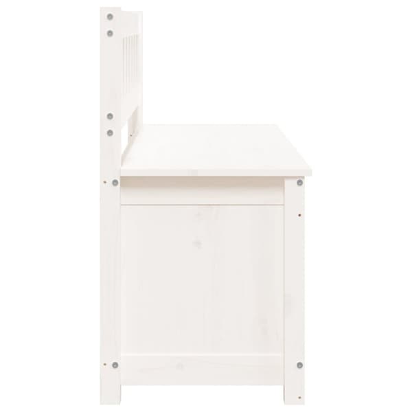 Penkki valkoinen 110x41x76,5 cm täysi mänty - Penkki - Penkit - Home & Living
