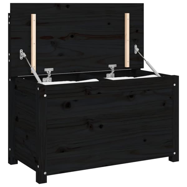 Bænk 80x41x77 cm massivt fyrretræ sort - Bænk - Bænke - Home & Living