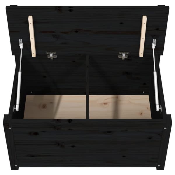 Bænk 80x41x77 cm massivt fyrretræ sort - Bænk - Bænke - Home & Living