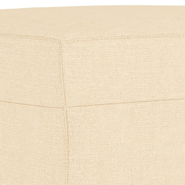 Penkki, kerma, 70x35x41 cm, verhoiltu kankaalla