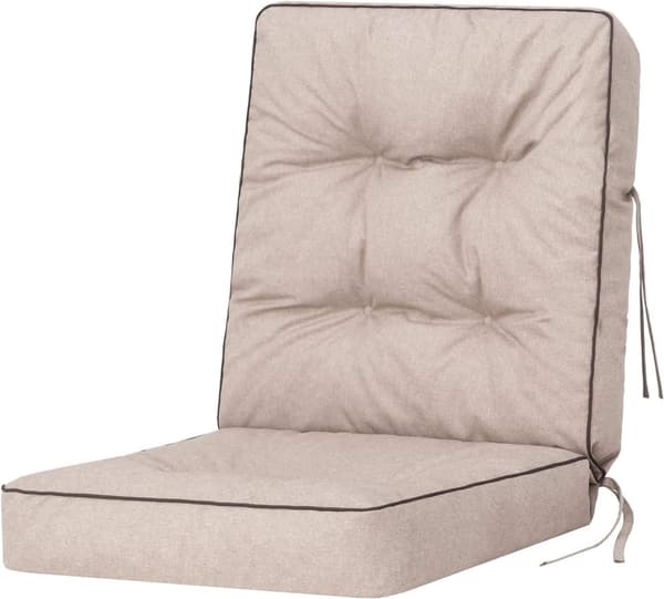 Bænkpude til havemøbler, sædehynde til indendørs/udendørs brug - Beige - 60 cm (1 stk)