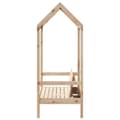 Miniatyrbilde 5 av 9: vidaXL Benk med tak 117,5x70x176,5 cm heltre furu
