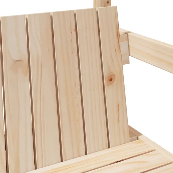 vidaXL Benk med tak 117,5x70x176,5 cm heltre furu