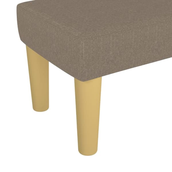 Bänk taupe 70x30x30 cm tyg