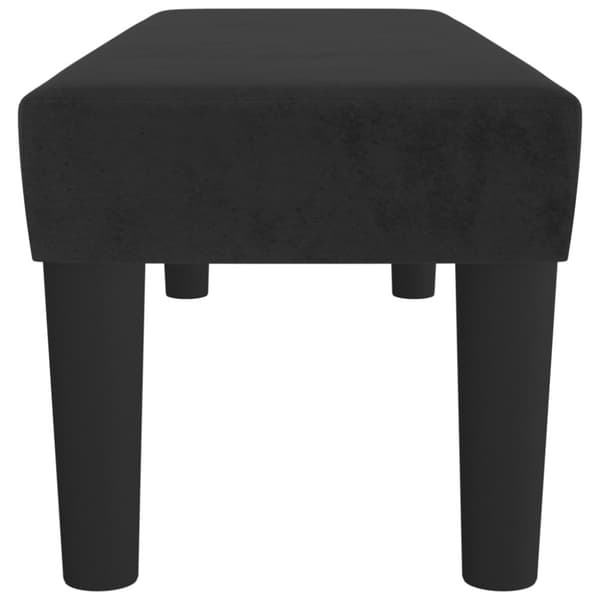Bänk svart 100x30x30 cm sammet