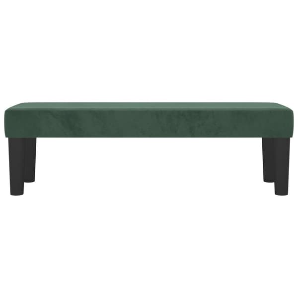 bænk 100x30x30 cm fløjl mørkegrøn
