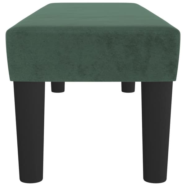 bænk 100x30x30 cm fløjl mørkegrøn