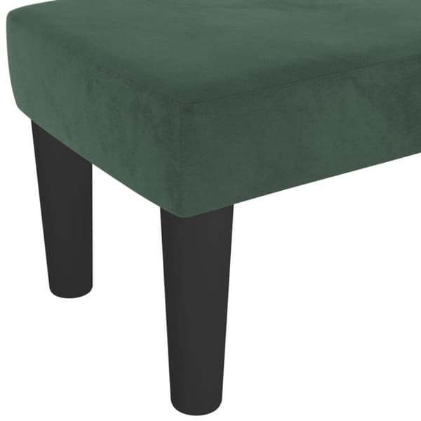 bænk 100x30x30 cm fløjl mørkegrøn