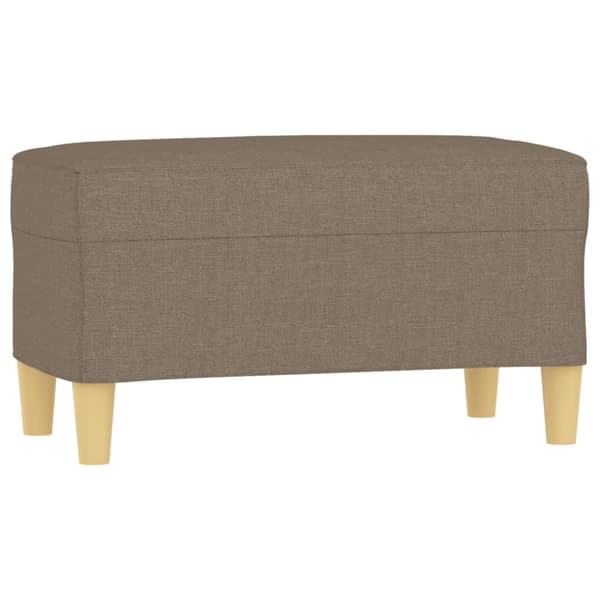 Bänk taupe 70x35x41 cm tyg