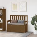 Miniatyrbild 1 av 2: Bänk honungsbrun 112,5x51,5x96,5 cm massiv furu