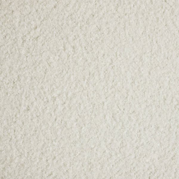 Polstret bænk Lanja, med bouclé-stof og opbevaring - Bouclé creme-hvid