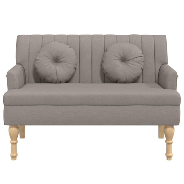 Penkki tyynyillä Taupe 113x64,5x75,5 cm Kangas