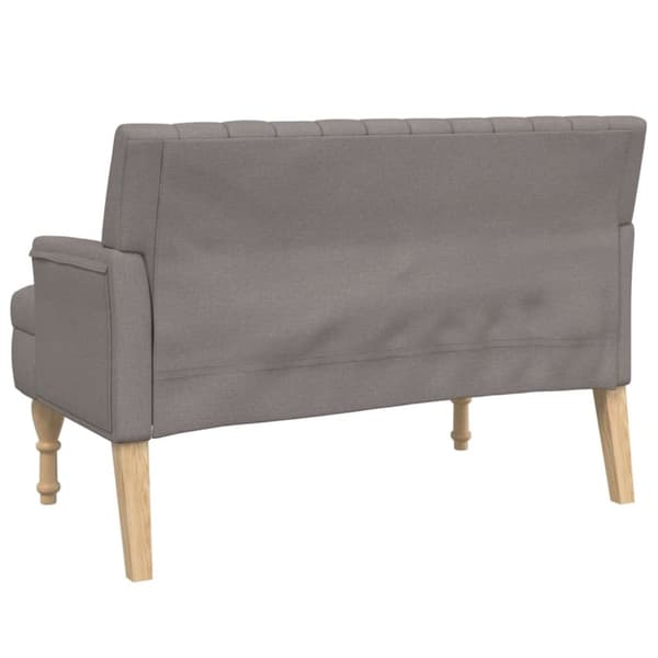 Penkki tyynyillä Taupe 113x64,5x75,5 cm Kangas