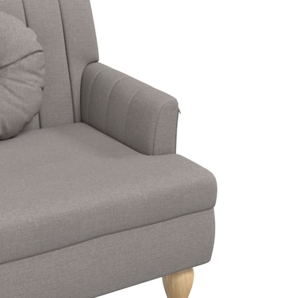 Penkki tyynyillä Taupe 113x64,5x75,5 cm Kangas