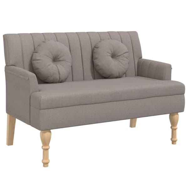Penkki tyynyillä Taupe 113x64,5x75,5 cm Kangas