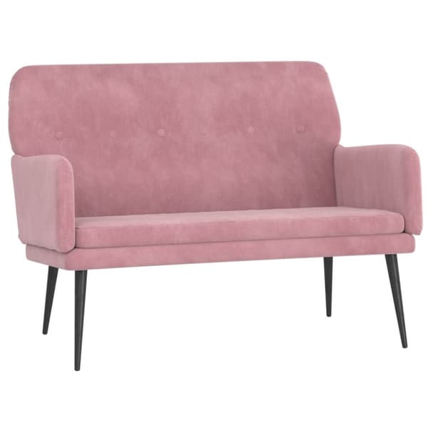 Bänk rosa 108x79x79 cm sammet