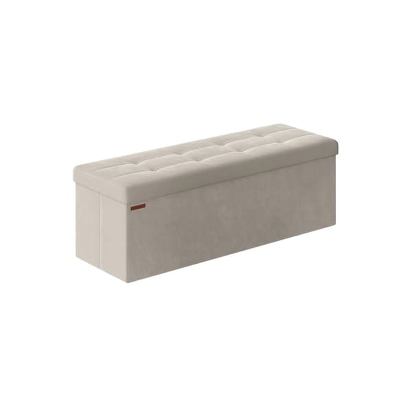Bank - med lagringsutrymme - sammet - 38 × 110 × 38 cm