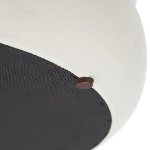 Puf Altu med stort opbevaringsrum - Velour look creme-hvid